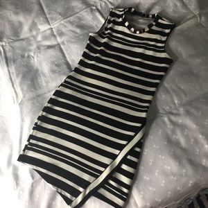 Body fitting sriped dress